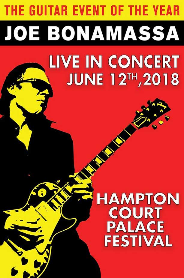 image of Joe Bonamassa poster for Hampton Court, June 12th 2018