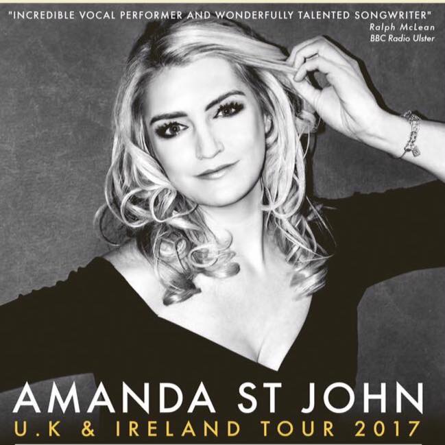 image of Amanda St John with text saying UK & Ireland Tour 2017