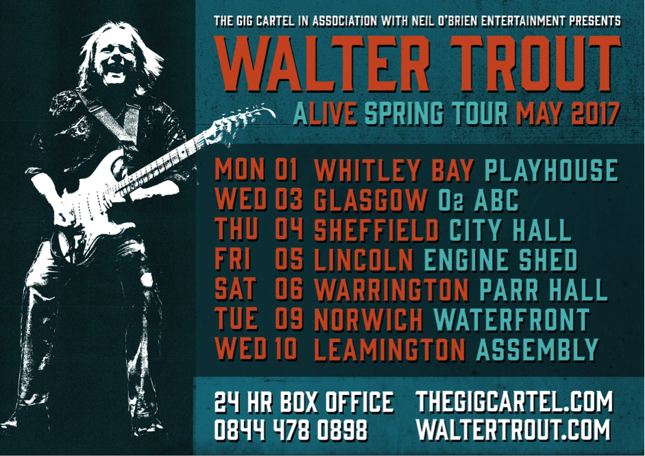 image of Walter Trout Tour Dates for May 2017 UK