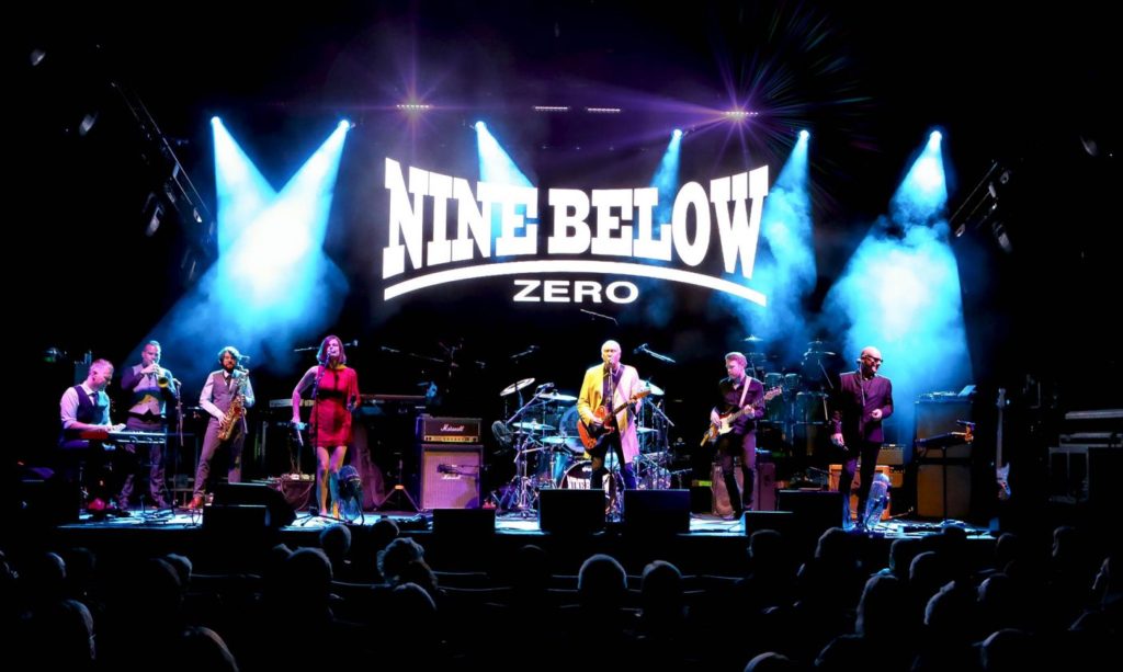 on stage photo of blues band - Nine Below Zero by Ed Fielding