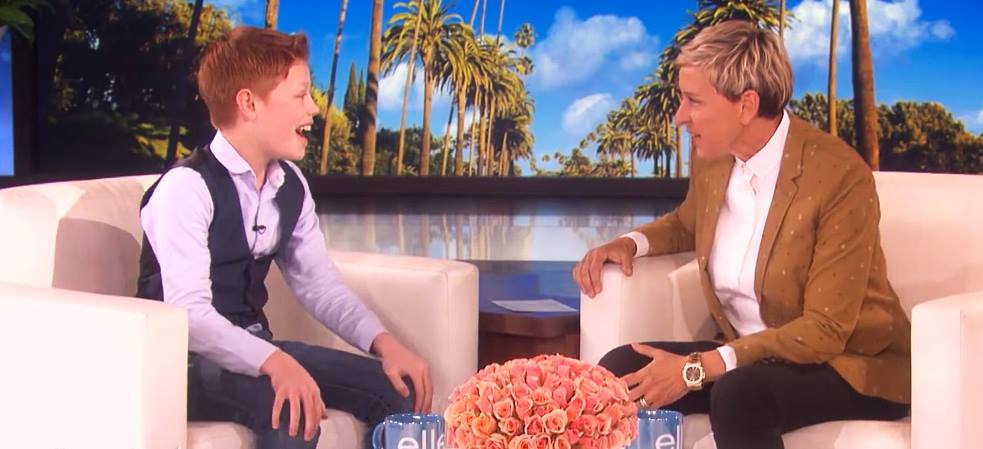 photo of 13 yr old guitarist Toby Lee on the Ellen Show