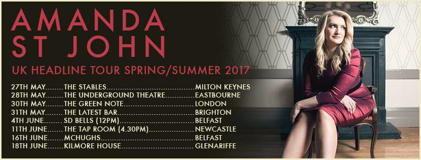 image of tour poster for Amanda St John UK & Ireland Tour 2017