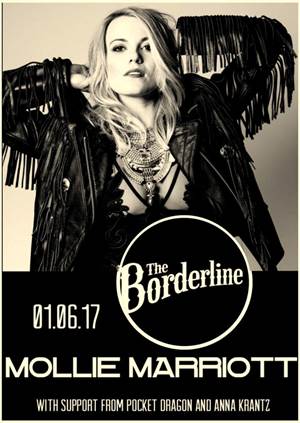 advert for Mollie Marriott at the Borderline 1st July 2017