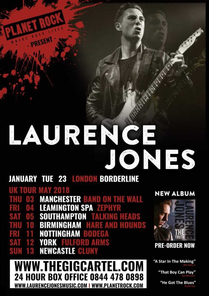 image of poster for Laurence Jones 2018 Tour Dates