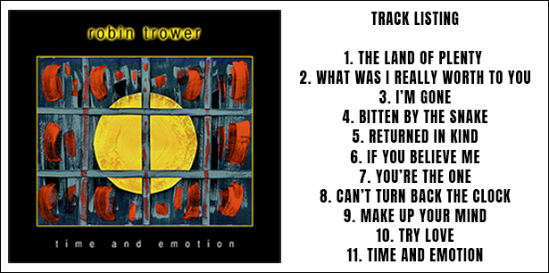 image for Robin Trower's Time & Emotion album track listing