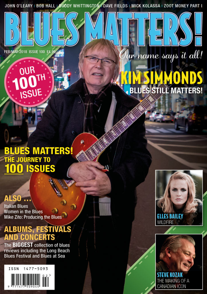 image of the 100th cover for Blues Matters magazine
