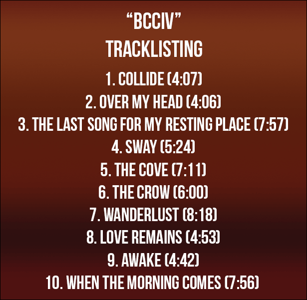 image of BCCIV album cover track listings