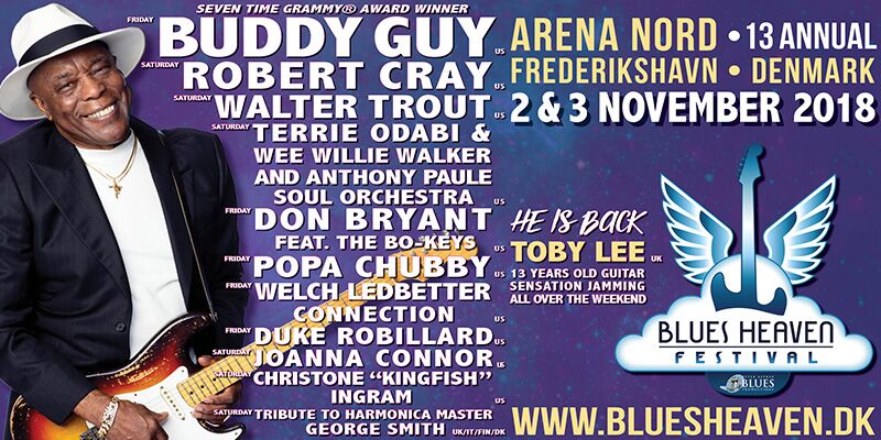 image of poster for the lineup for Blues Heaven Festival (DK) 2018