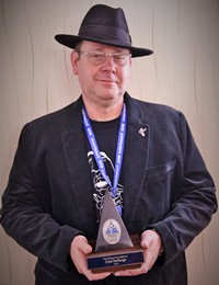 image of Fred Delforge winning Keeping the Blues Alive Award in 2016