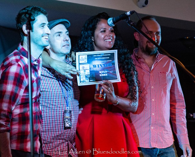 image of Kyla Brox band winning UK Blues Challenge 2018