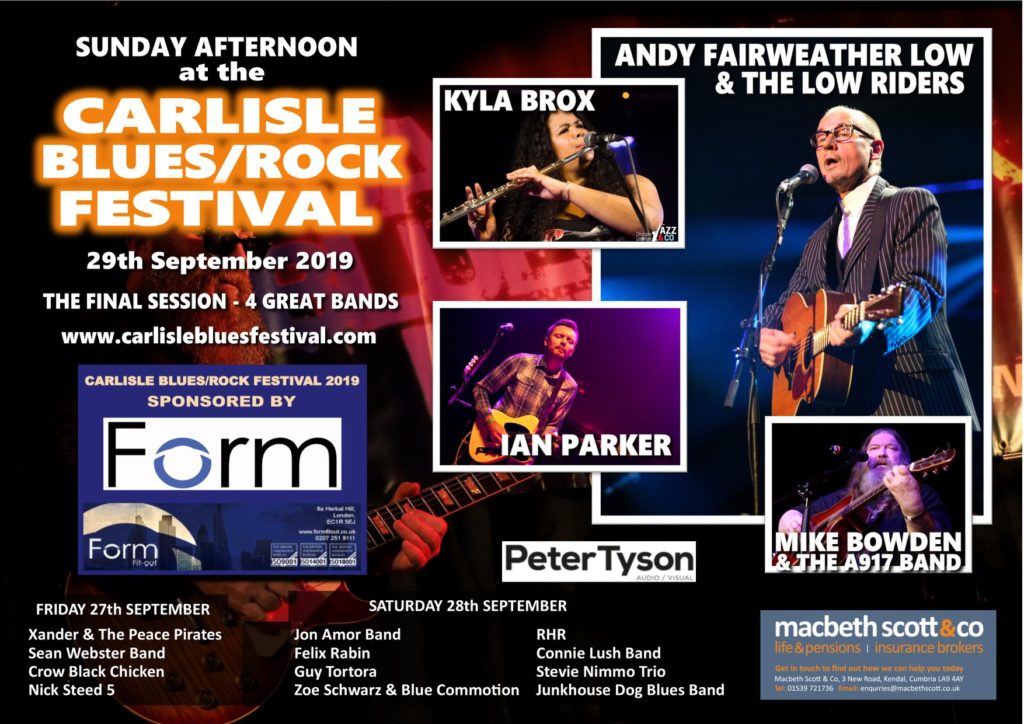 image of artists at carlisle blues rock festival 2019