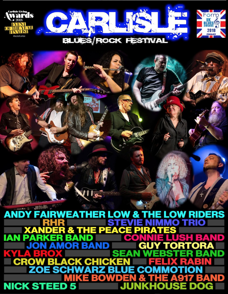 image of poster advertising the sold out carlisle blues rock festival 2019