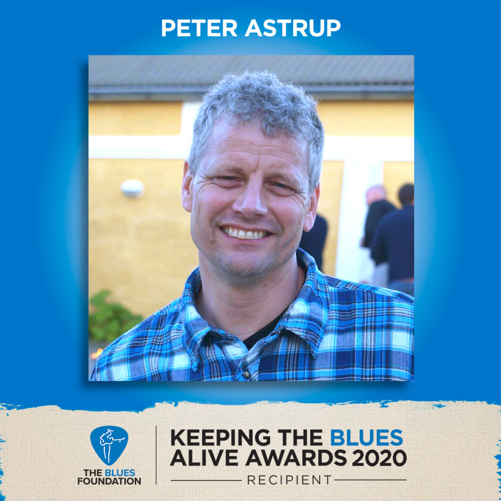 image of the keeping the blues alive award winner peter astrup from blues productions dk