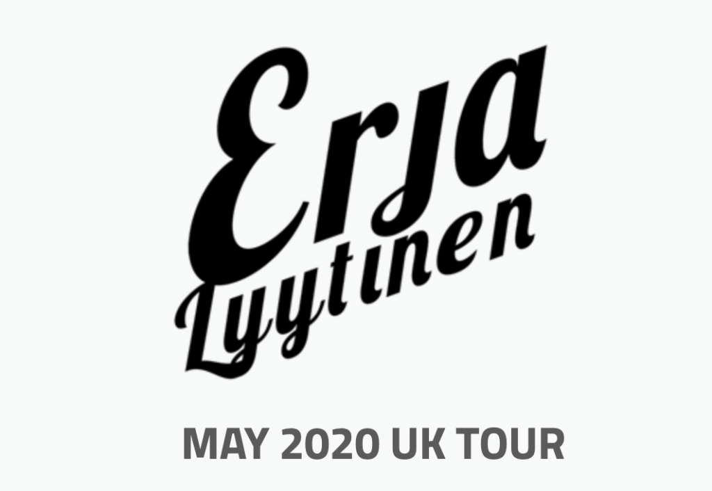 image of erja lyytinen's tour advert for 2020 UK tour