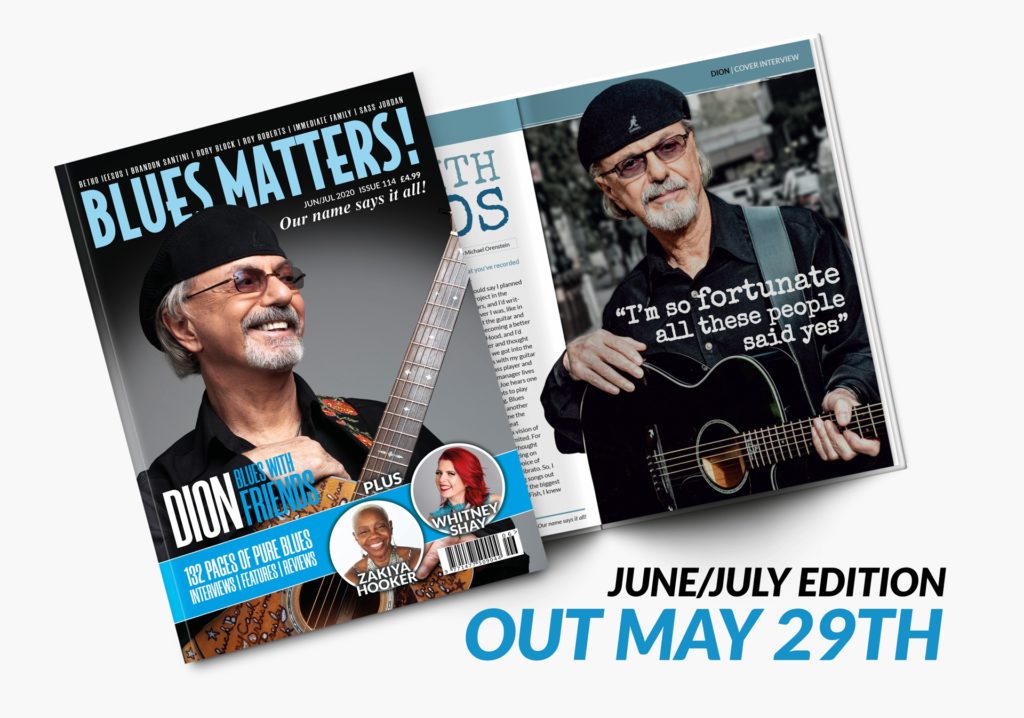 image of issue 114 of blues matters magazine with dion pictured on the cover