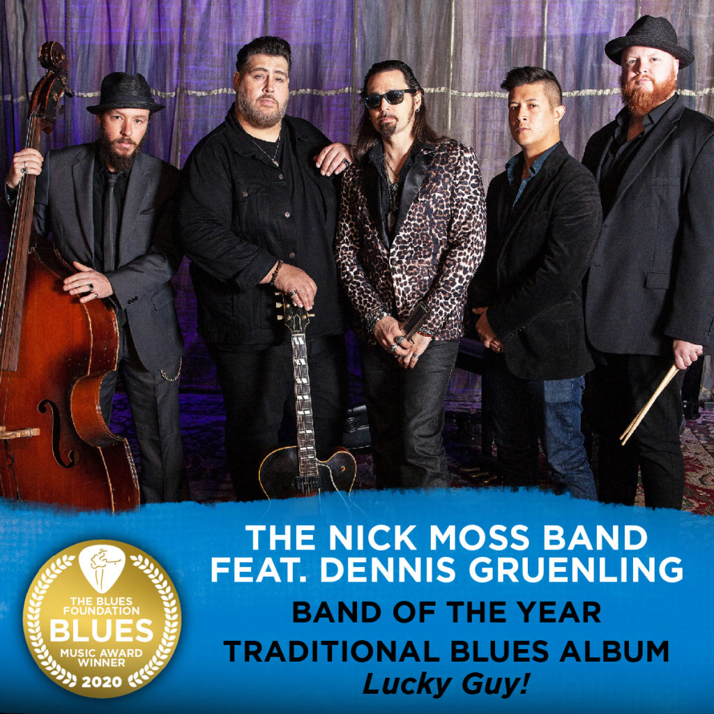 nick moss band image winners of the blues foundations blues music awards 2020