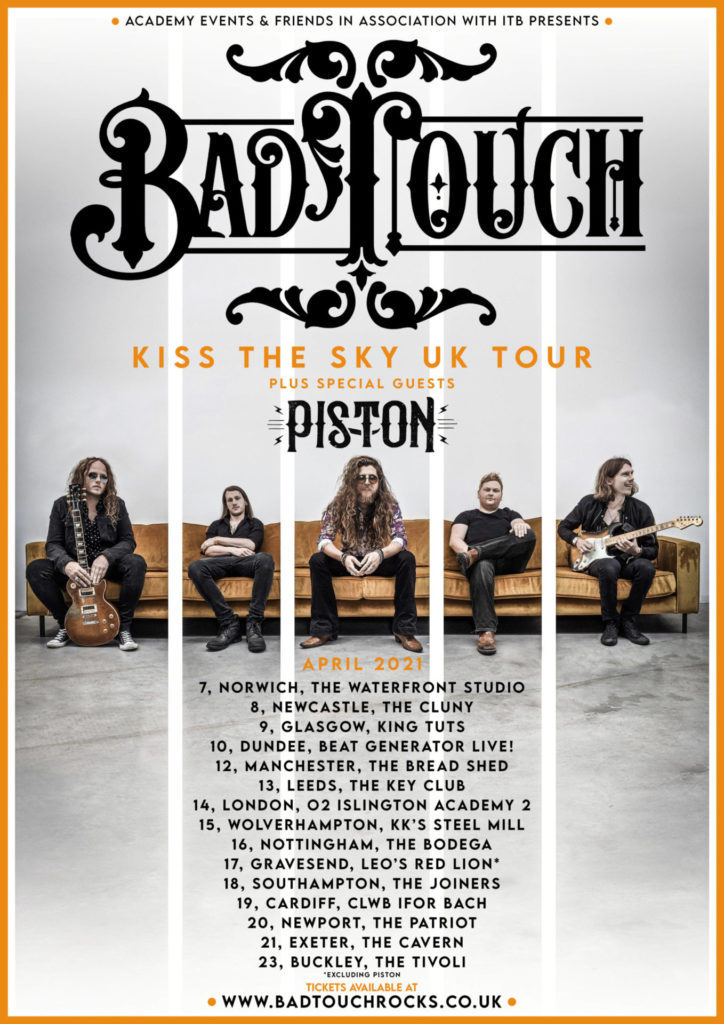 image of bad touch tour poster april 2021