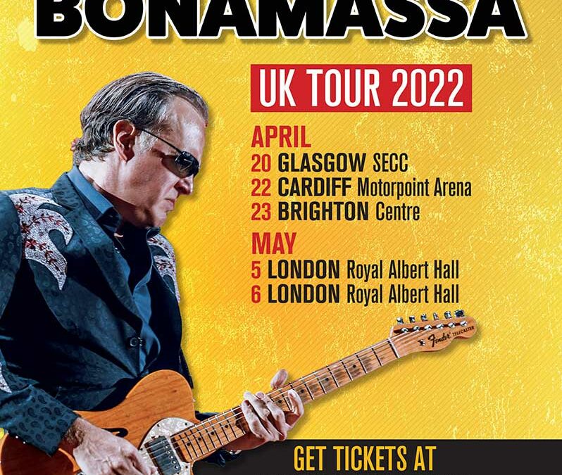 JOE BONAMASSA announces April – May 2022 UK Tour