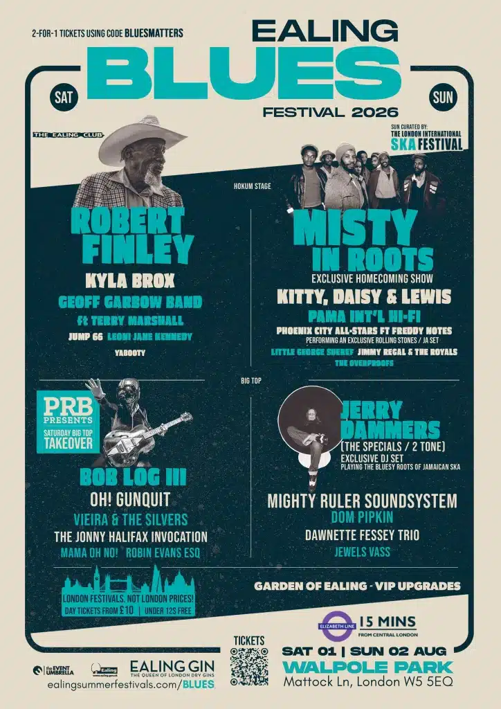 Poster for the Ealing Blues Festival 2026